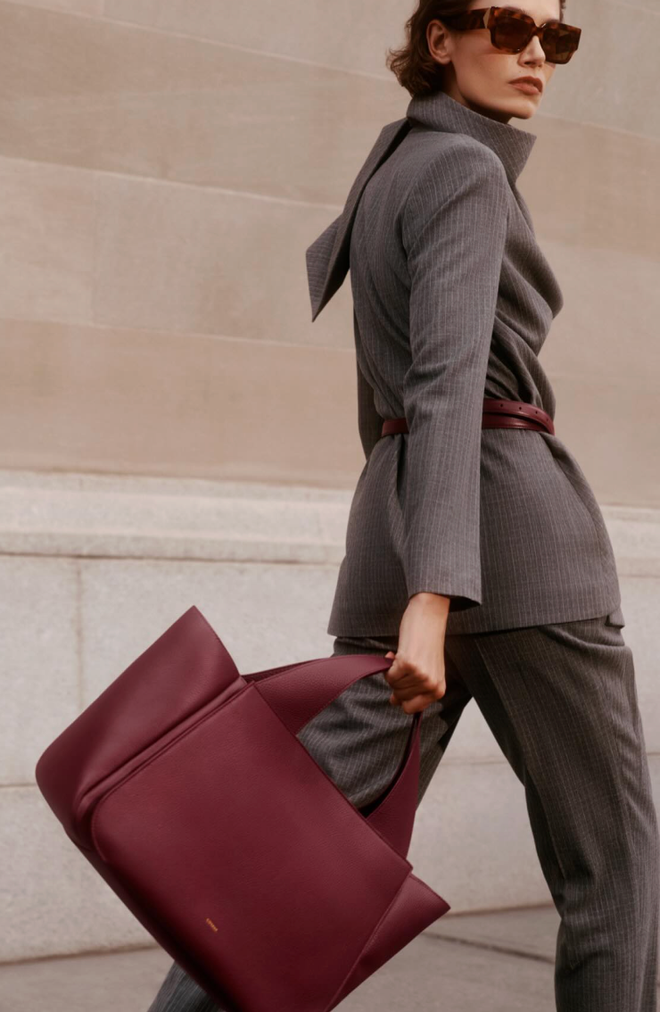 Cuyana Mila Satchel in Burgundy
