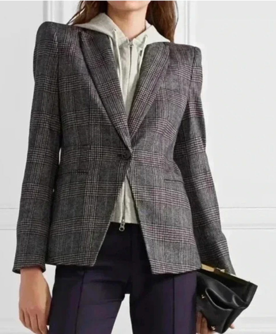 Veronica Beard Brock Dickey Checked Dickey Blazer size 2