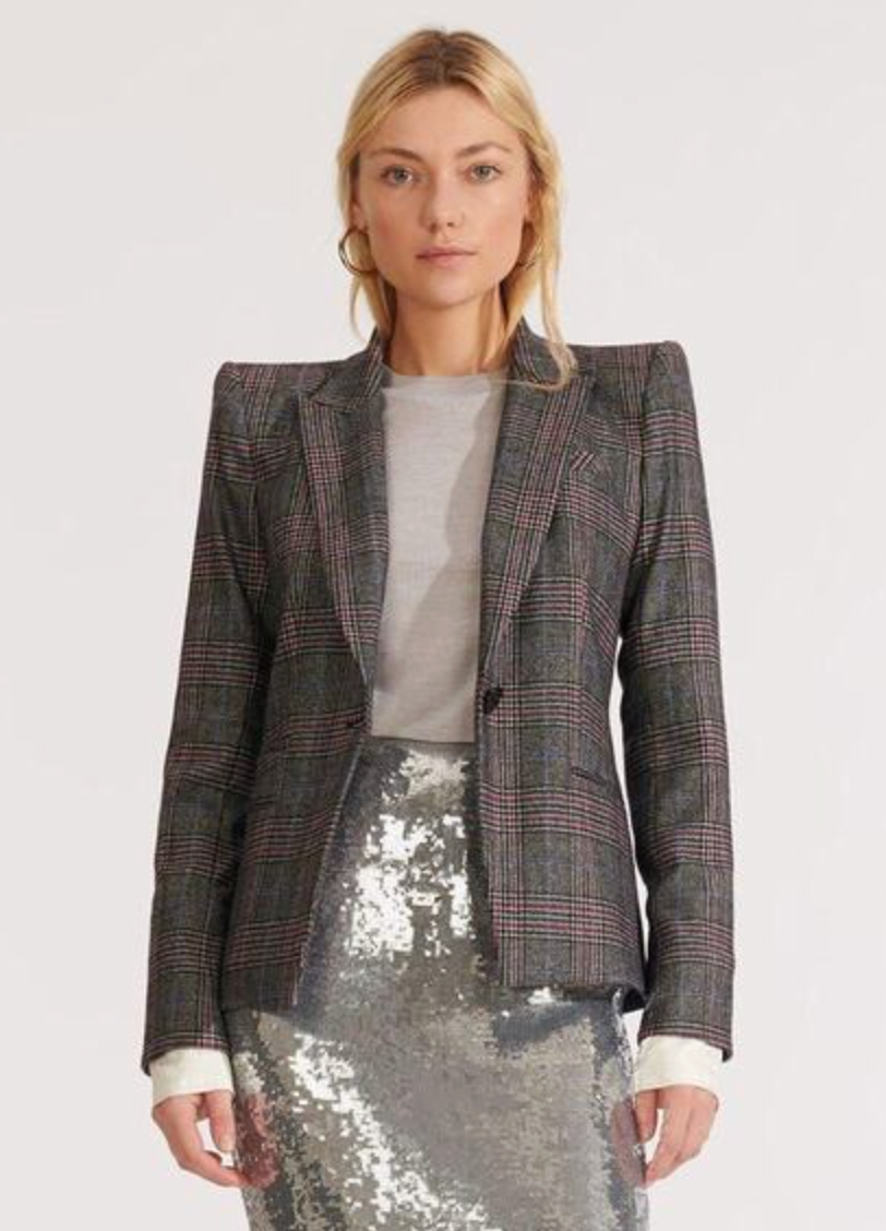 Veronica Beard Brock Dickey Checked Dickey Blazer size 2