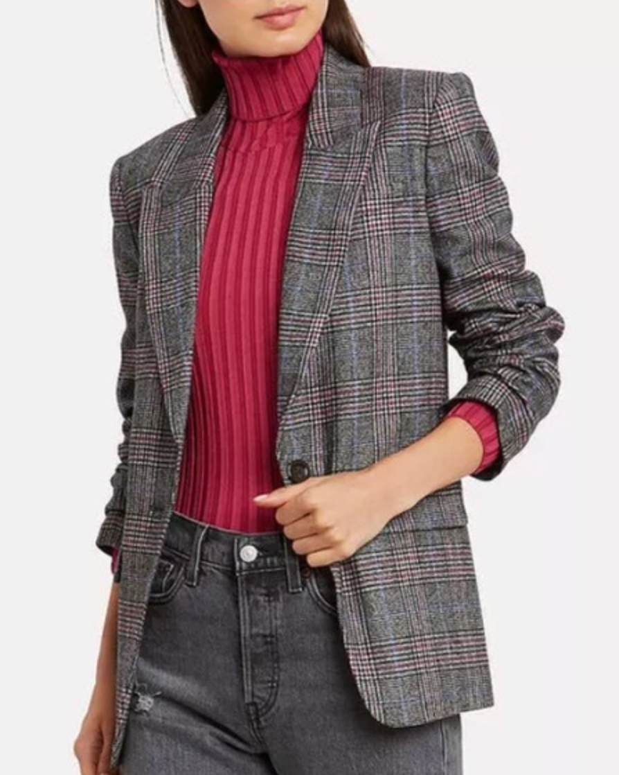 Veronica Beard Brock Dickey Checked Dickey Blazer size 2