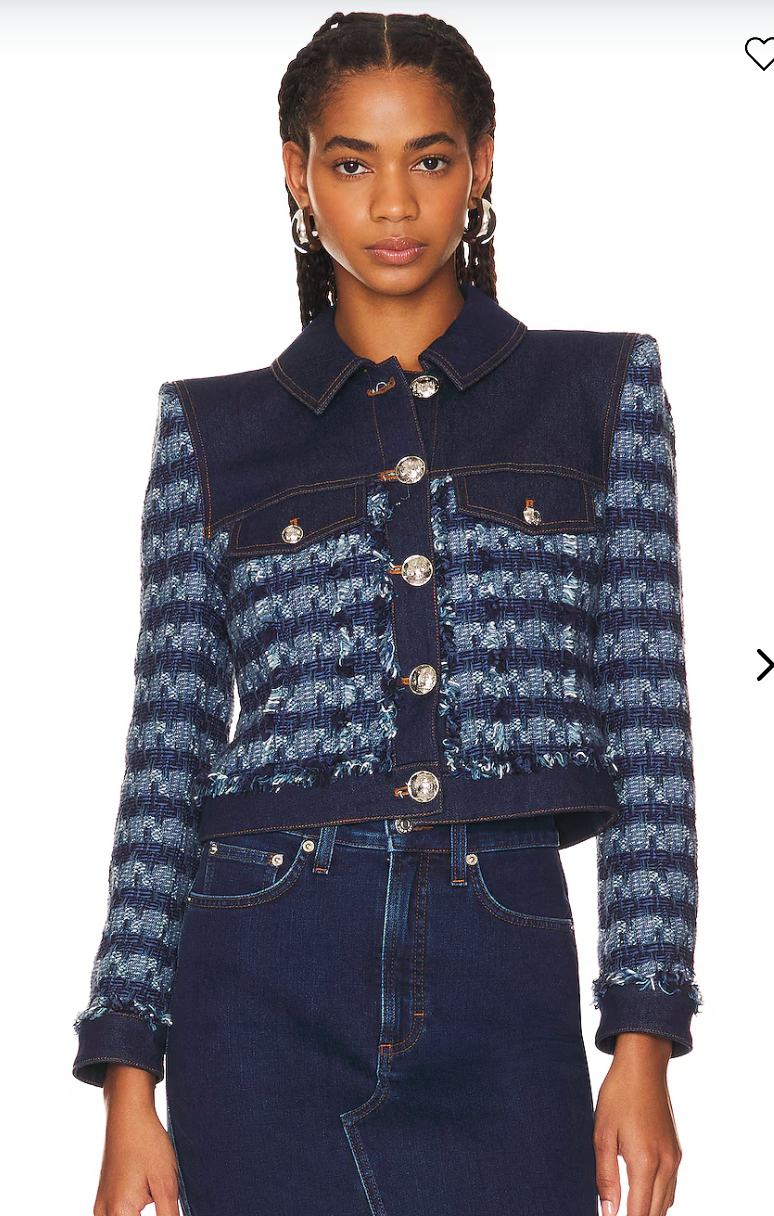Veronica Beard Santo Denim and Tweed Jacket size 2