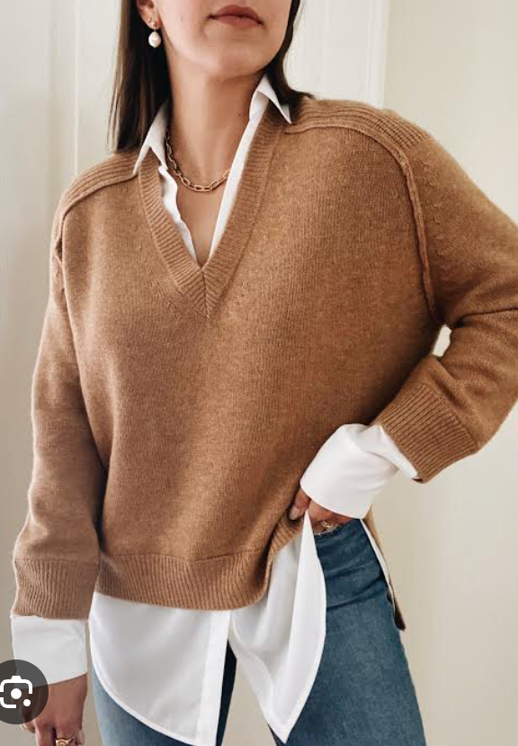 Brochu Walker Layered Pullover Sweater size S