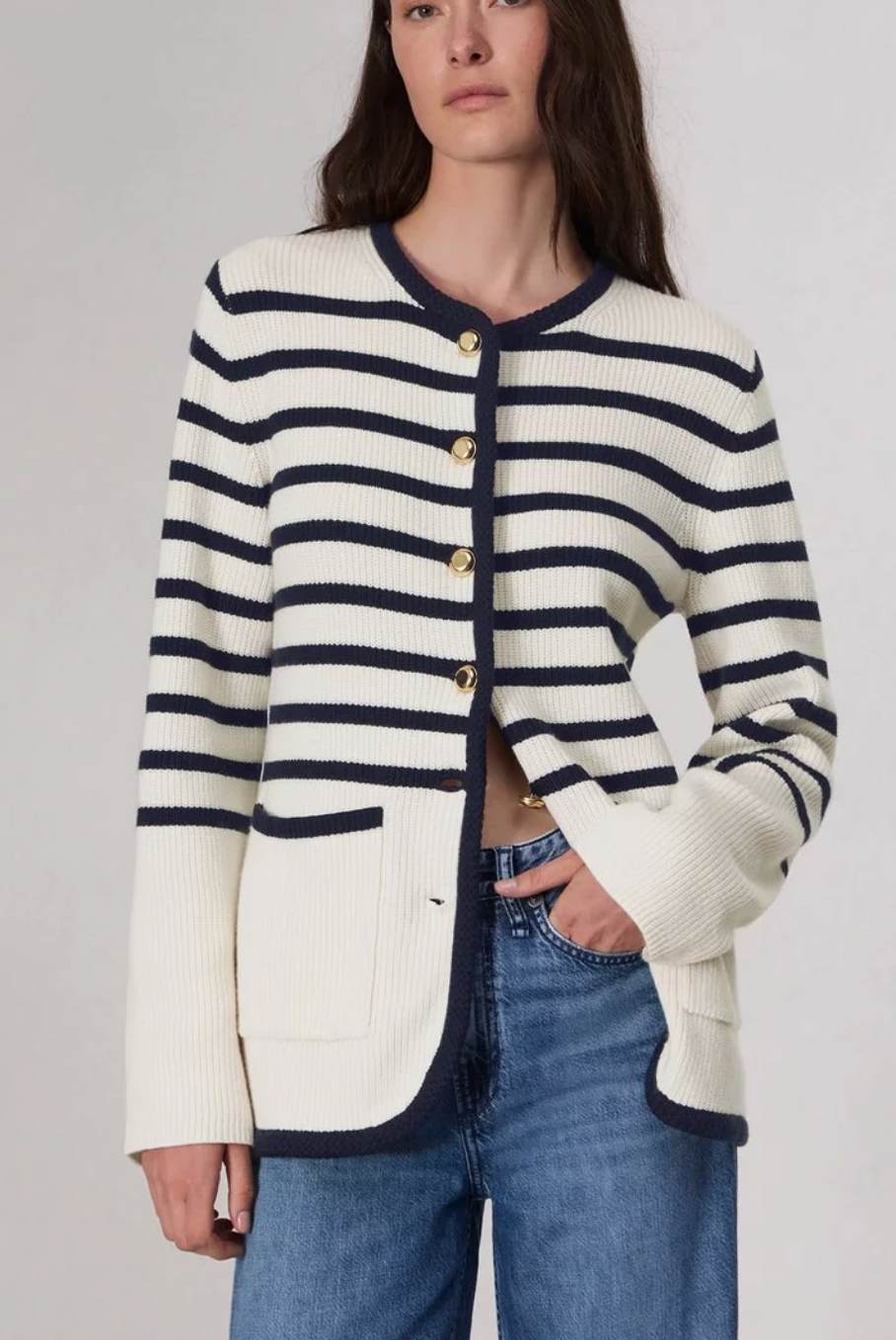 Rag and Bone Nancy Long Stripe Cardigan size XXS