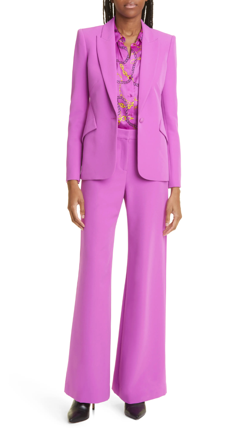 L'Agence Chamberlain Blazer and Pilar Wide Leg Pants size 8
