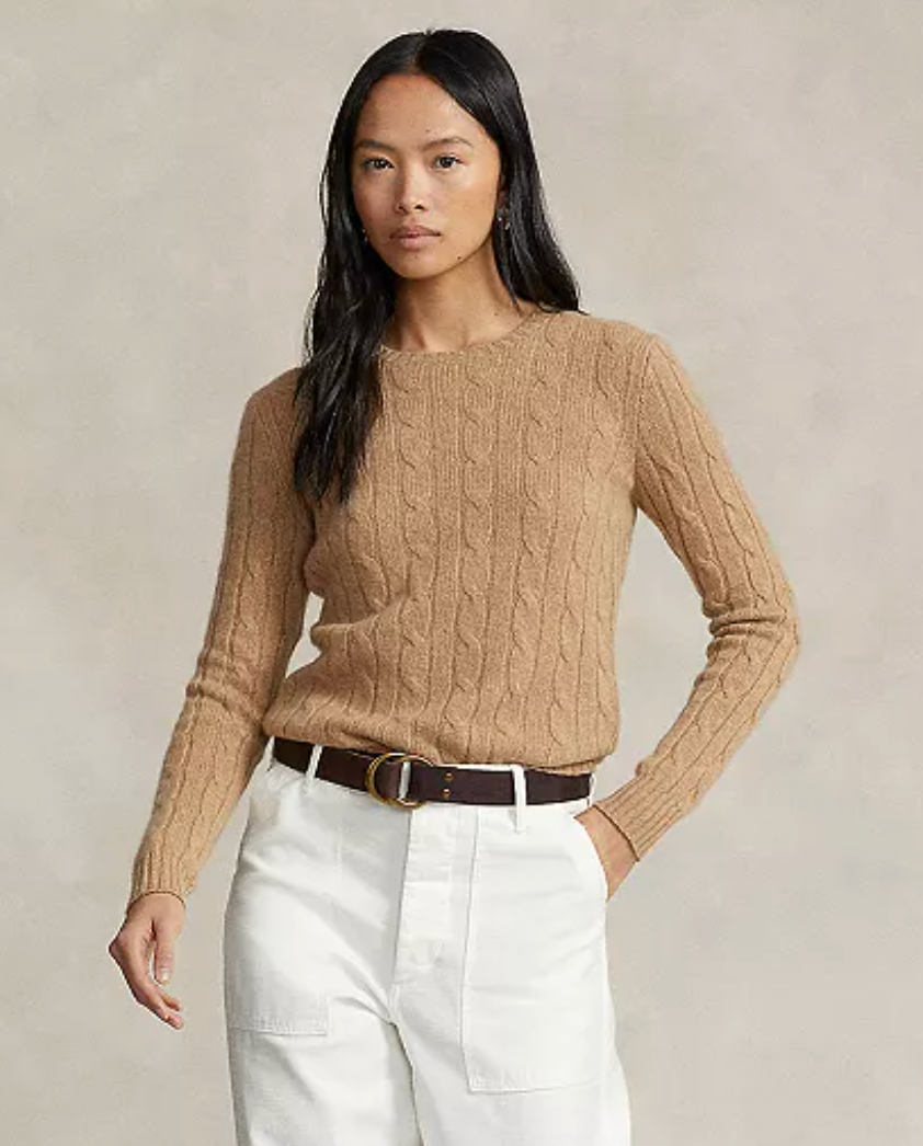 Polo Ralph Lauren Cable Knit Cashmere Sweater size M