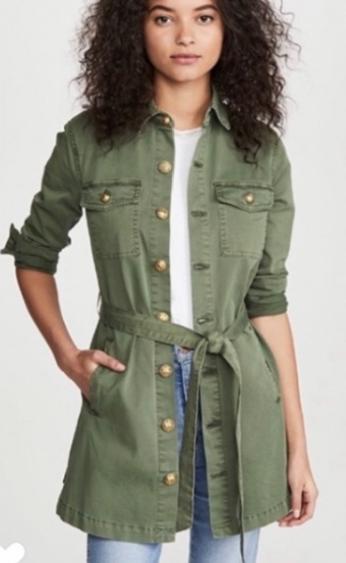 L'Agence Safari Belted Long Jacket size S