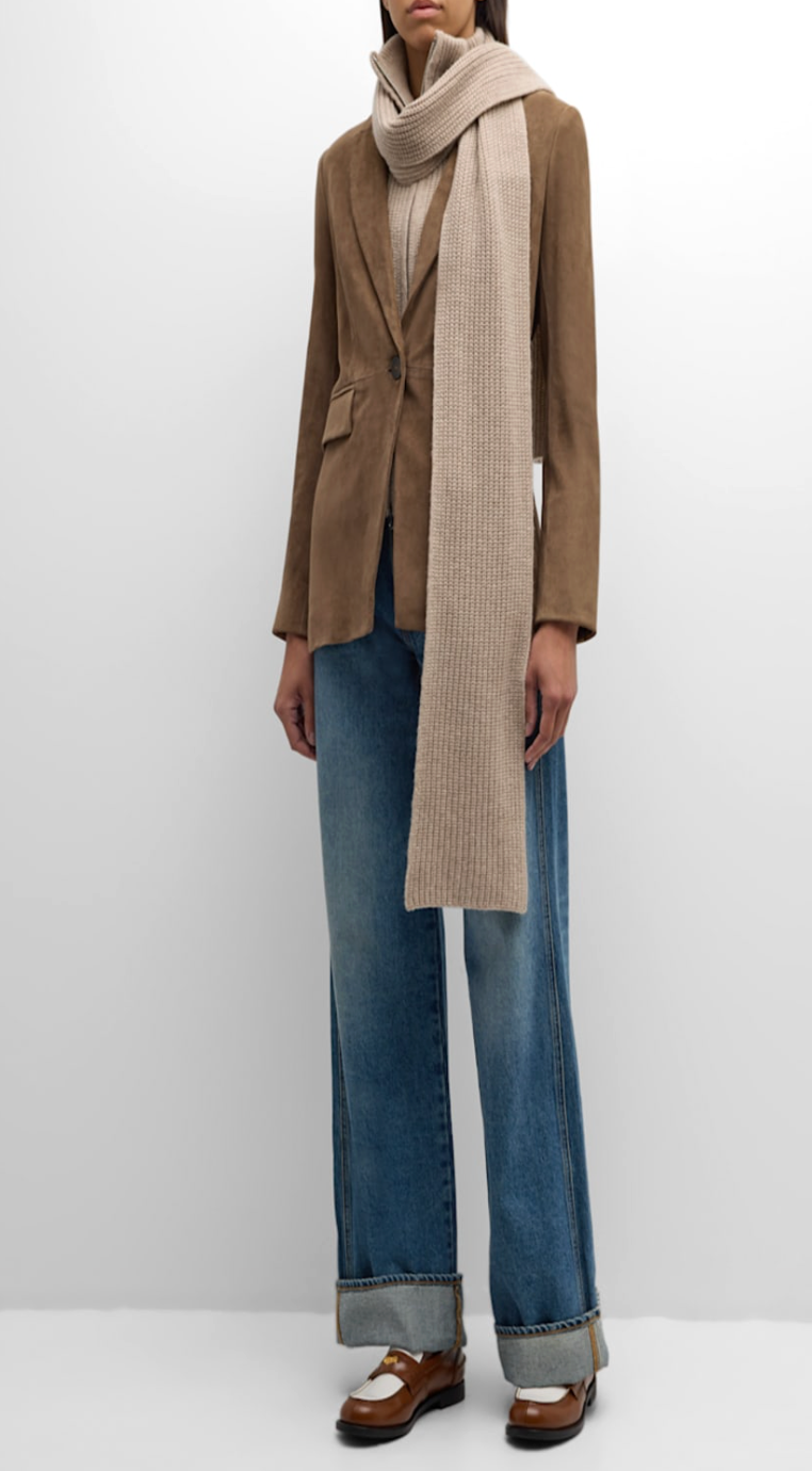 Veronica Beard Dorsey Cashmere Scarf Dickey size 00-14