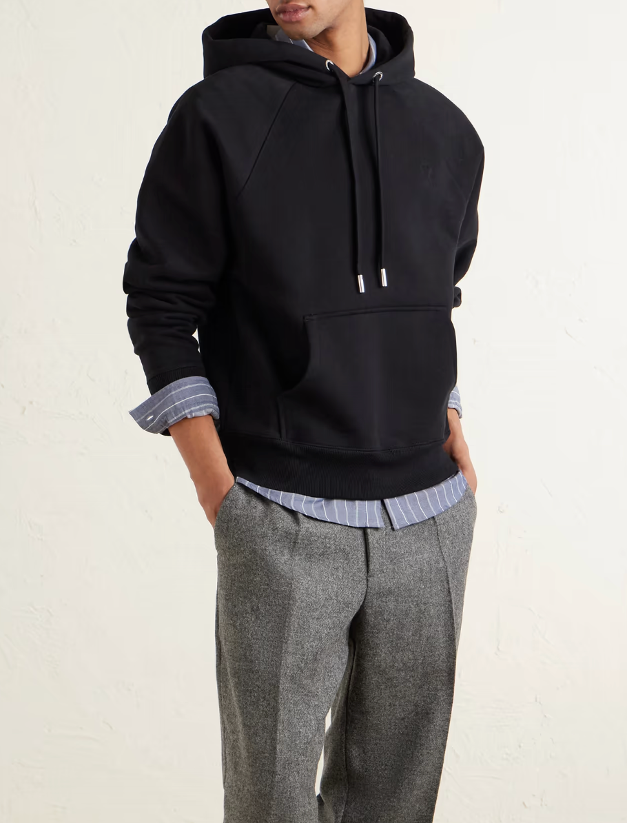 Ami De coeur Tonal Hoodie Black size M MEN'S