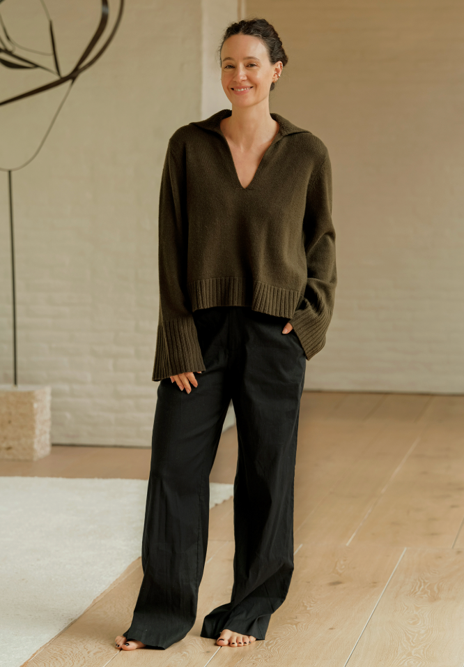 Jenni Kayne Cashmere Frances Polo Sweater size XS