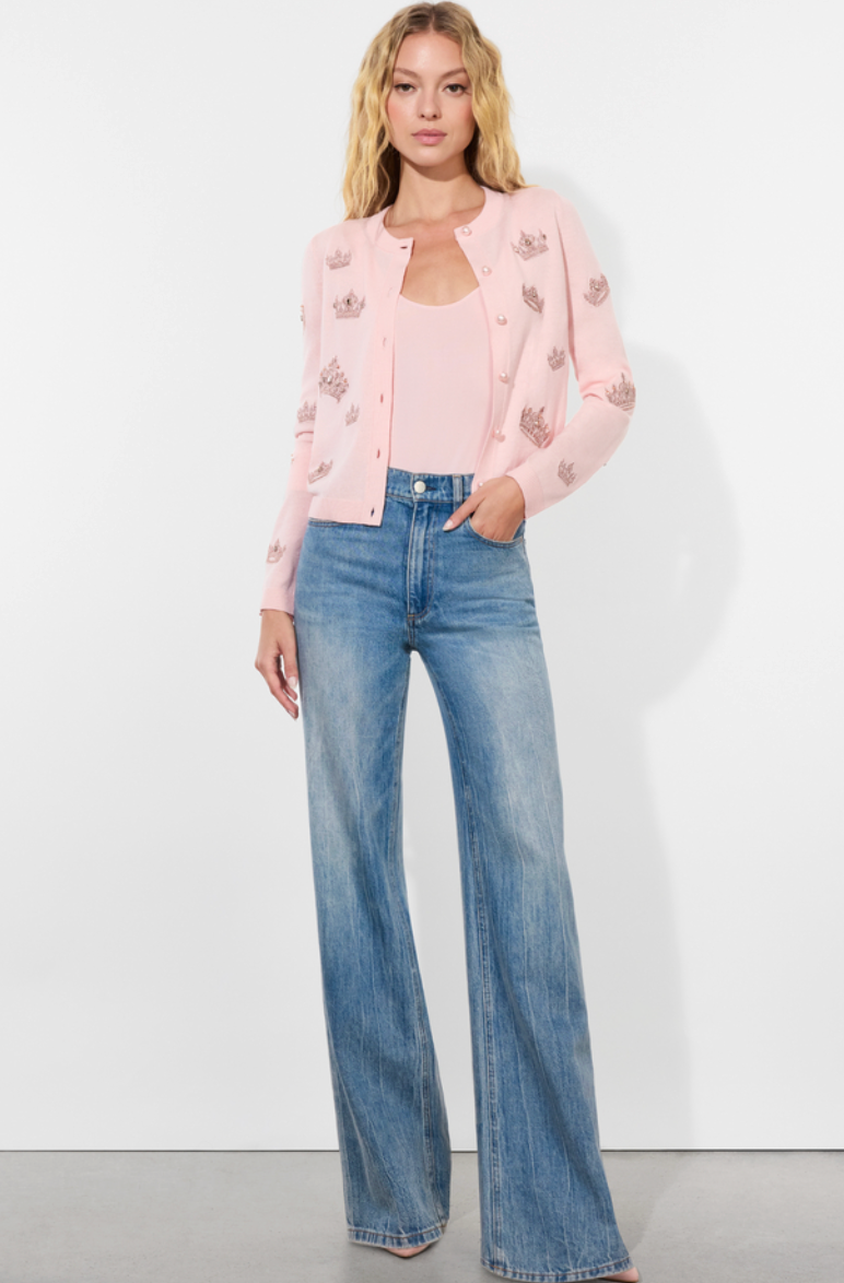 Alice and Olivia Ruthy Embroidered Cardigan size M