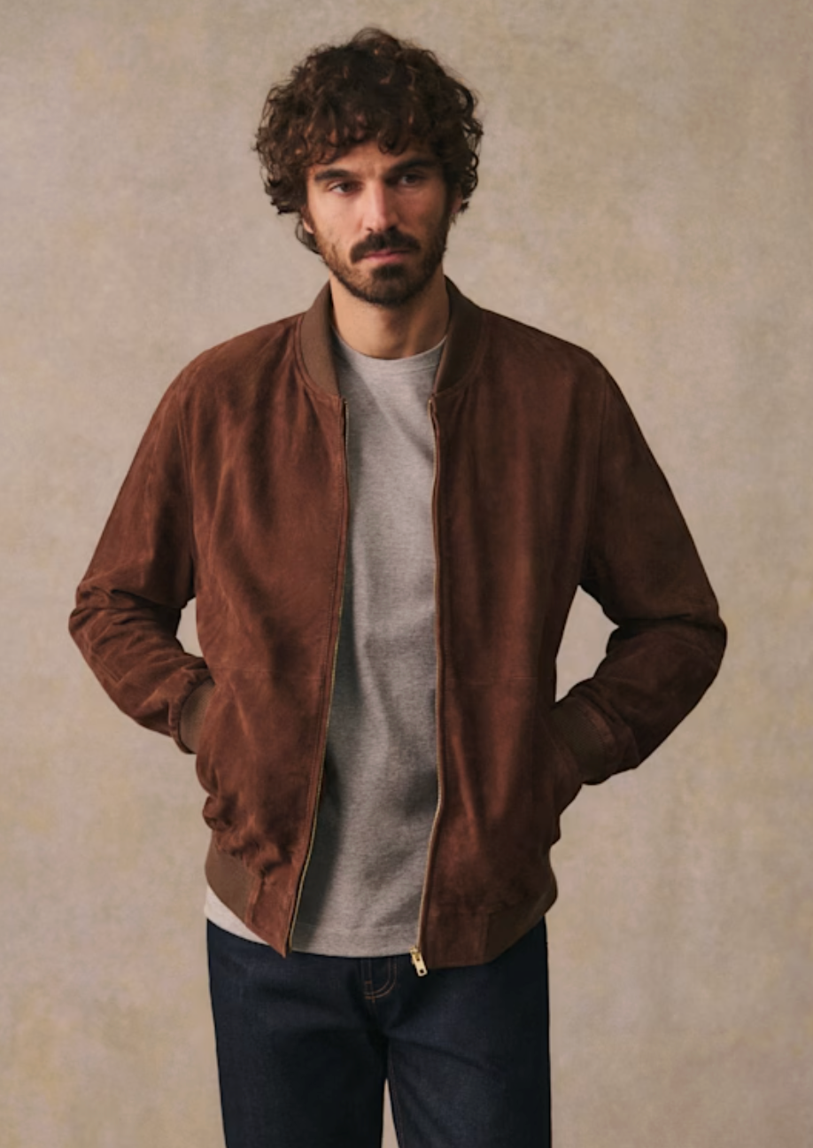 Octobre Editions Suede Harvey Teddy Jacket size XS MEN'S
