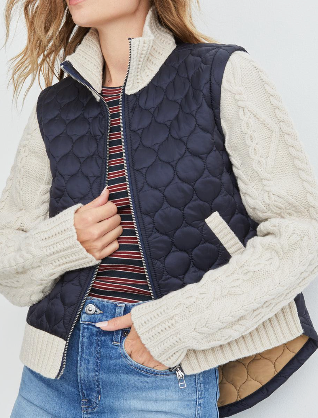 Veronica Beard Patra Mixed Media Jacket size L