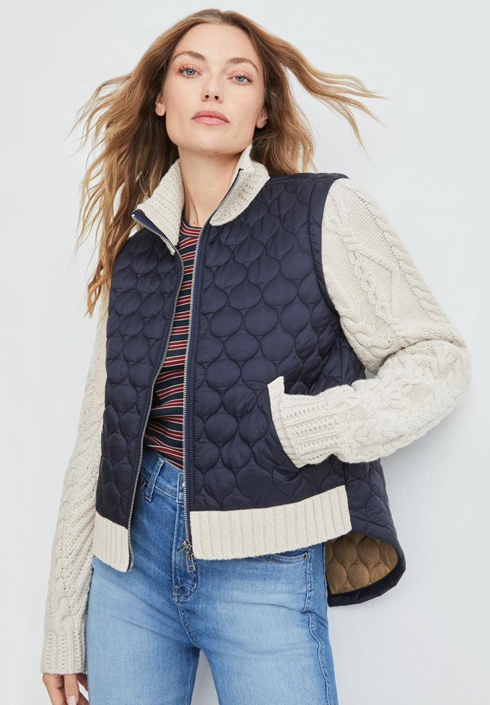Veronica Beard Patra Mixed Media Jacket size L