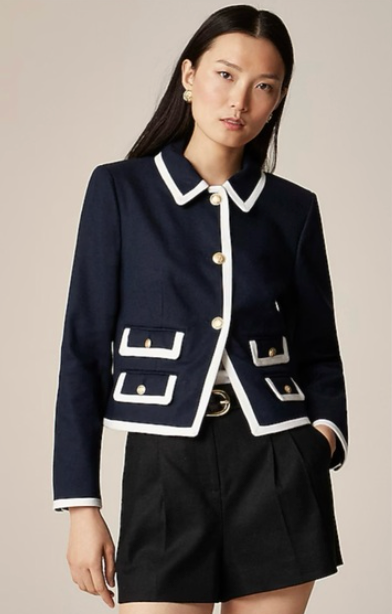 J. Crew Lucie Lady Jacket in Stretch Linen Blend size 6