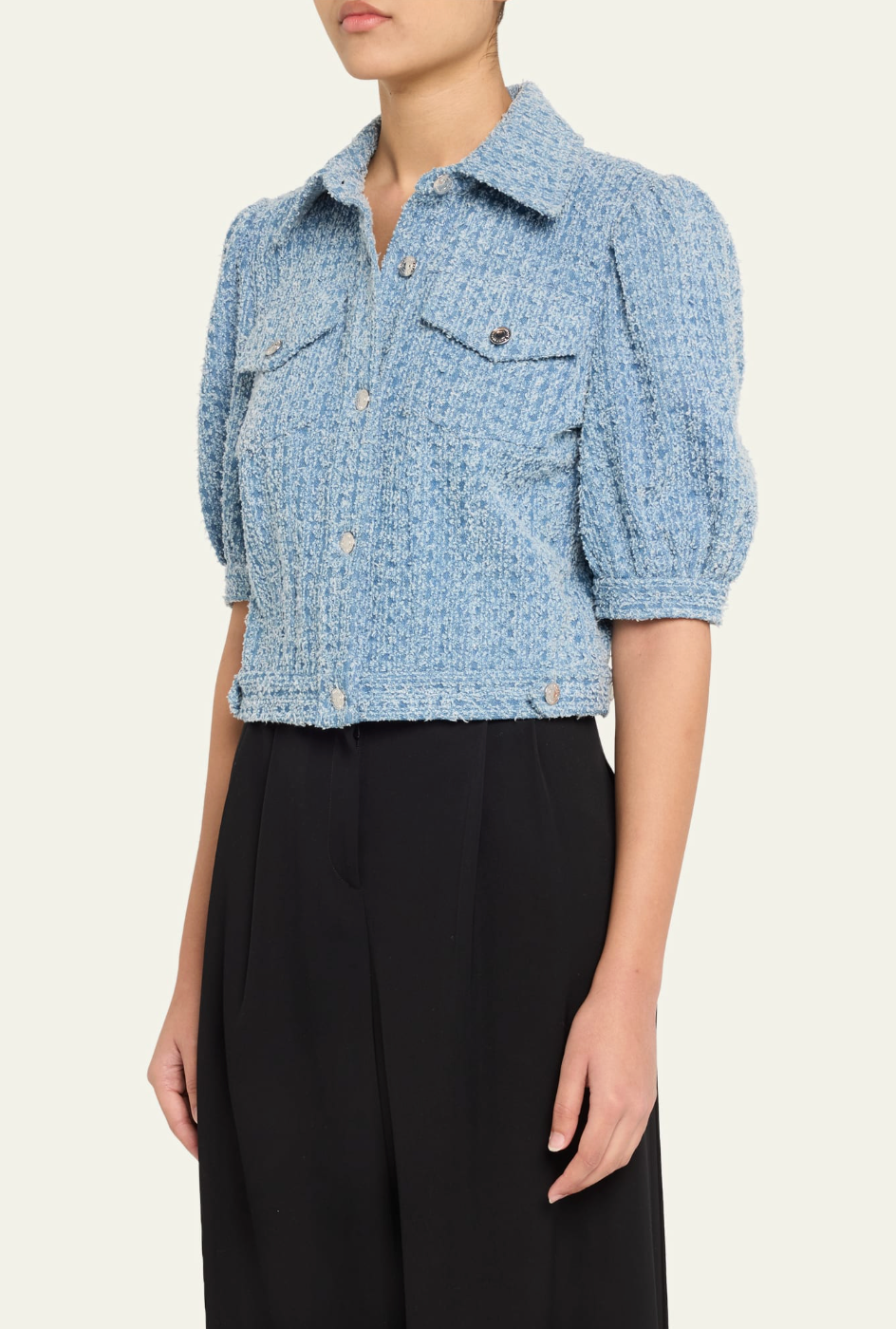 Ramy Brook Ardith Textured Denim Jacket size S