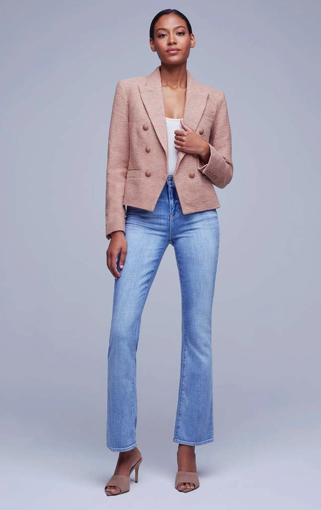 L'Agence Brooke Double Breasted Crop Blazer size 2