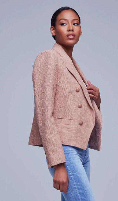 L'Agence Brooke Double Breasted Crop Blazer size 2