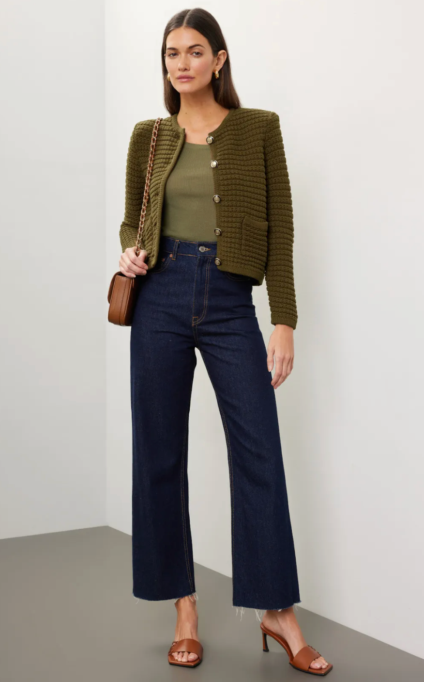 Ba&sh Gaspard Knit Jacket Olive size XS