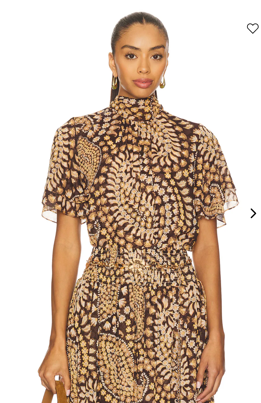 Misa Los Angeles Kaye Top and Agyness Skirt Set size XXS