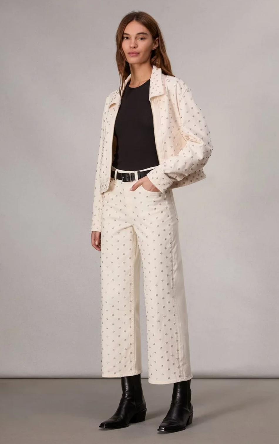 Rag and Bone Andi High Rise Ankle Wide Leg Jeans size 23