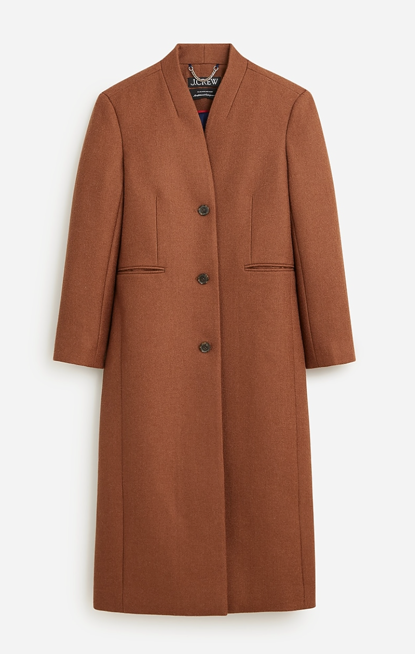 J. Crew Palais Topcoat in Italian Melton Wool Blend size 8