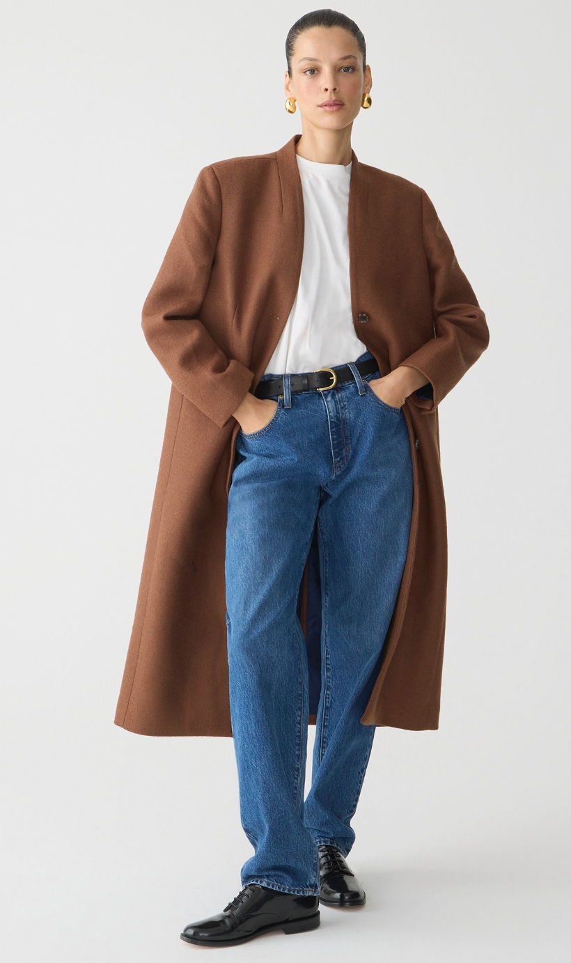 J. Crew Palais Topcoat in Italian Melton Wool Blend size 8