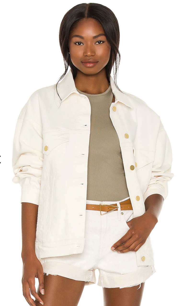 Frame Le Oversized Denim Jacket size S