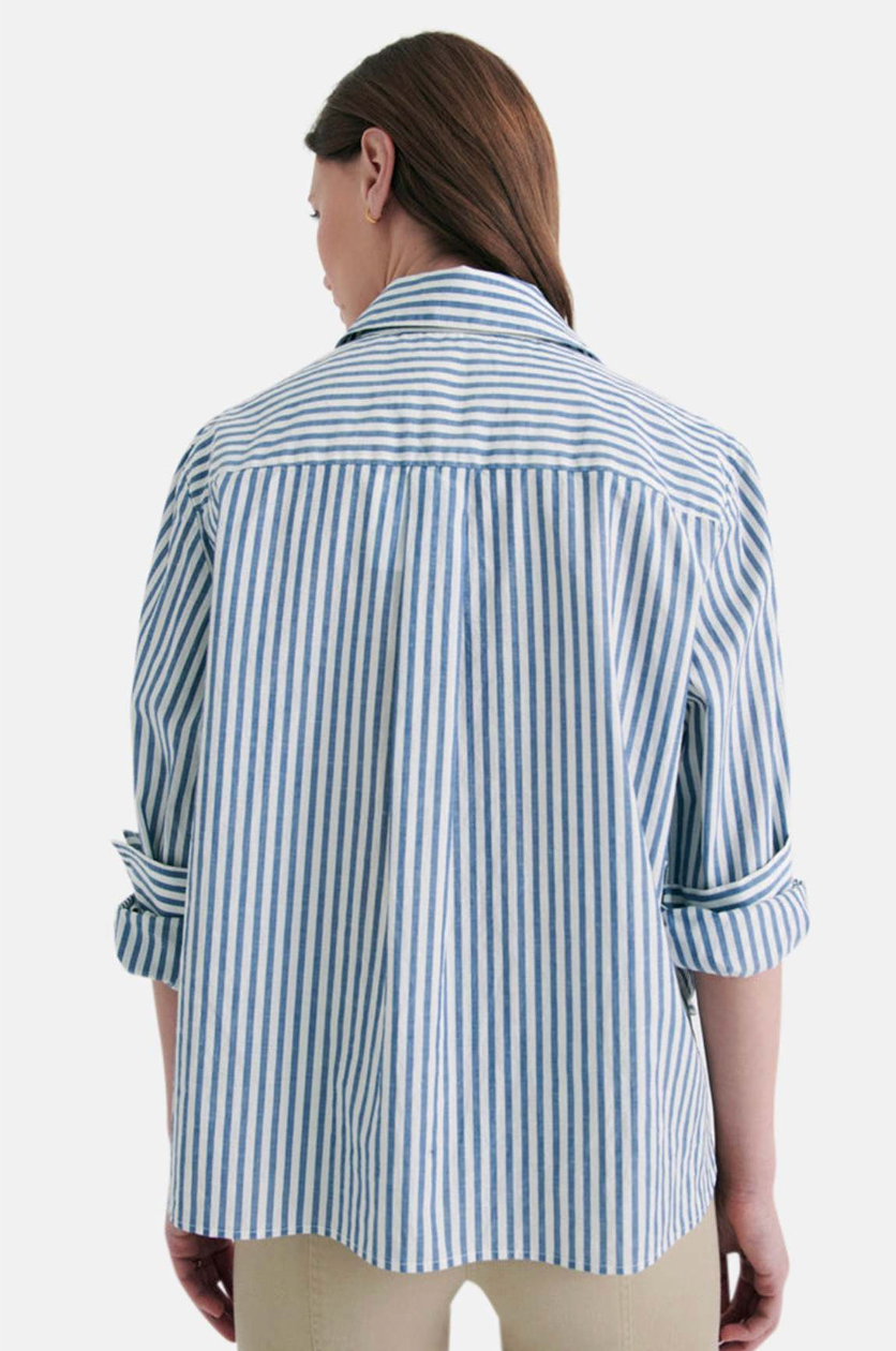 TWP Dude Striped Button-Front Cotton Shirt size XS/S