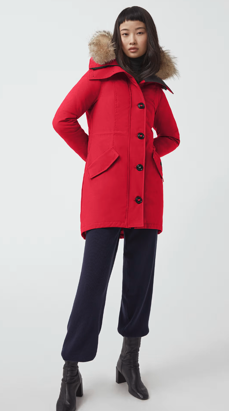 Canada Goose Red Rossclair Parka with Fur size S