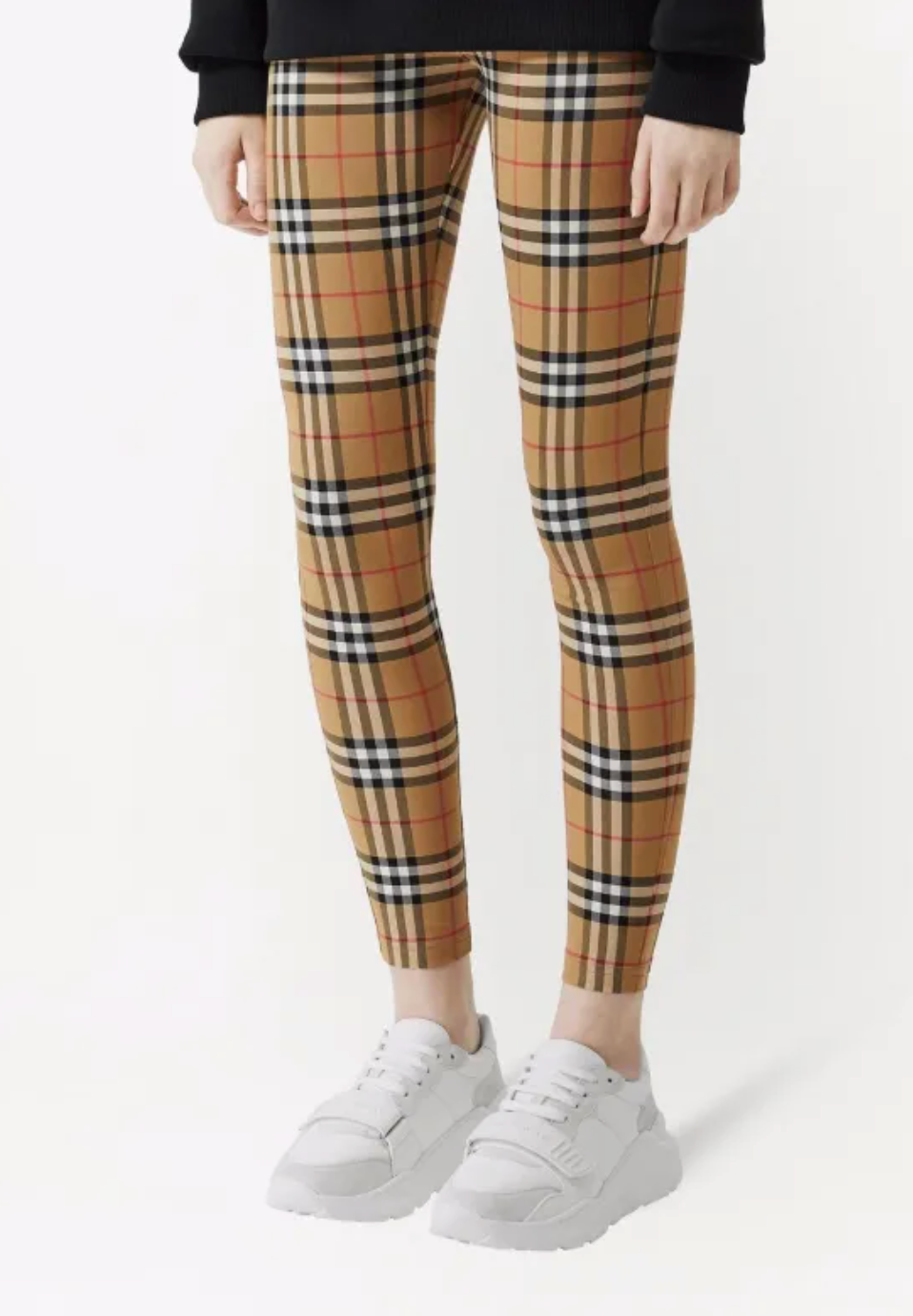 Burberry Check Turtleneck Zip Top and Vintage Check Leggings size S