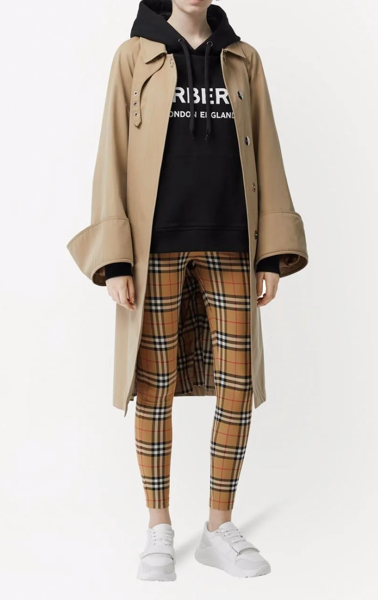 Burberry Check Turtleneck Zip Top and Vintage Check Leggings size S