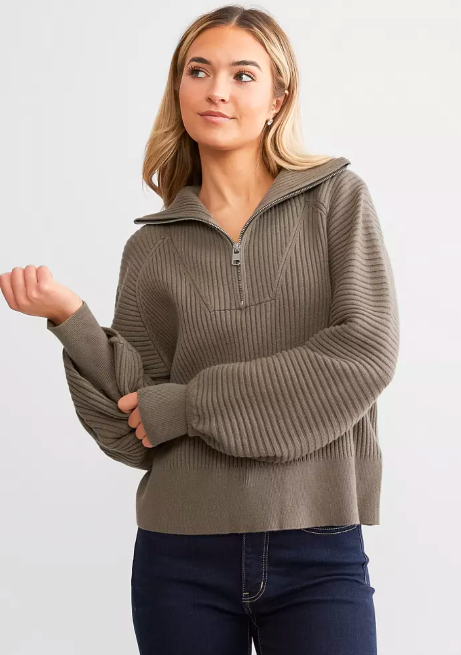 Varley Reid Half-zip Knit Pullover Sweater size S