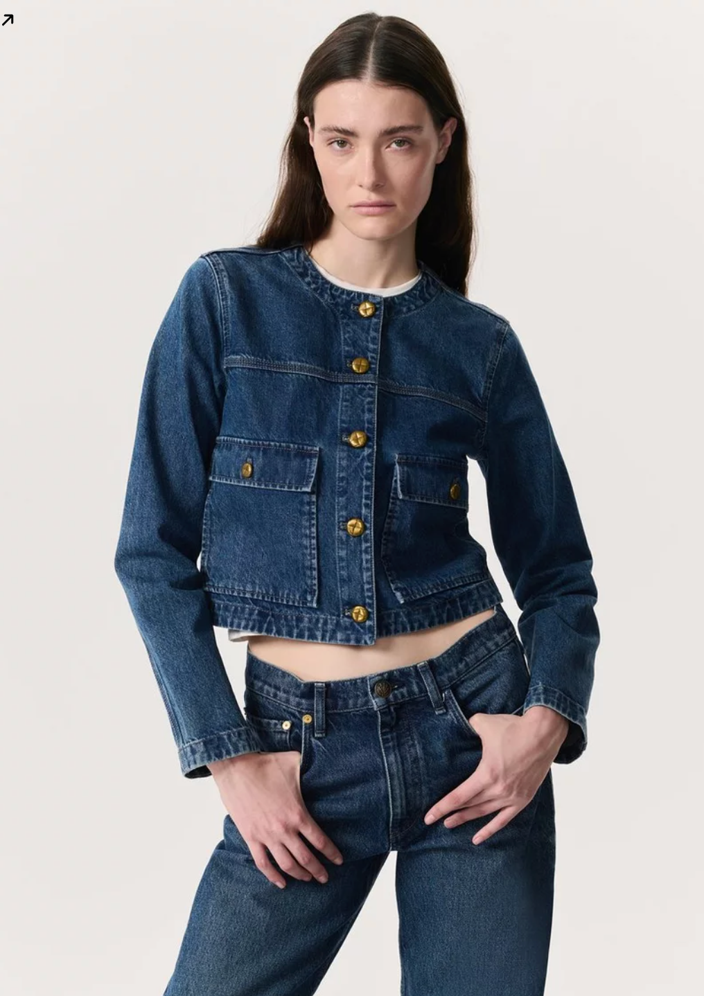 Rag and Bone Drew Denim Jacket in Adeline size XL
