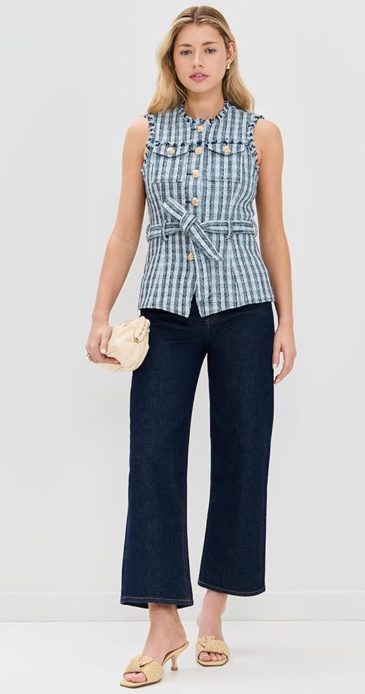 Cinq a Sept Matilda Tweed Reenee Vest size M