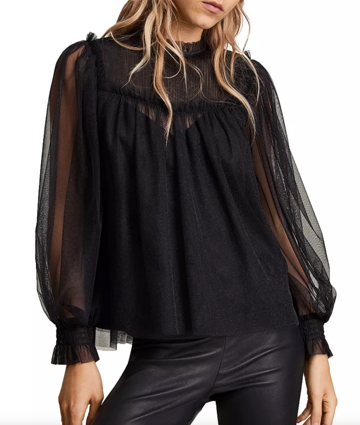 AllSaints Perri Tulle Top size 2