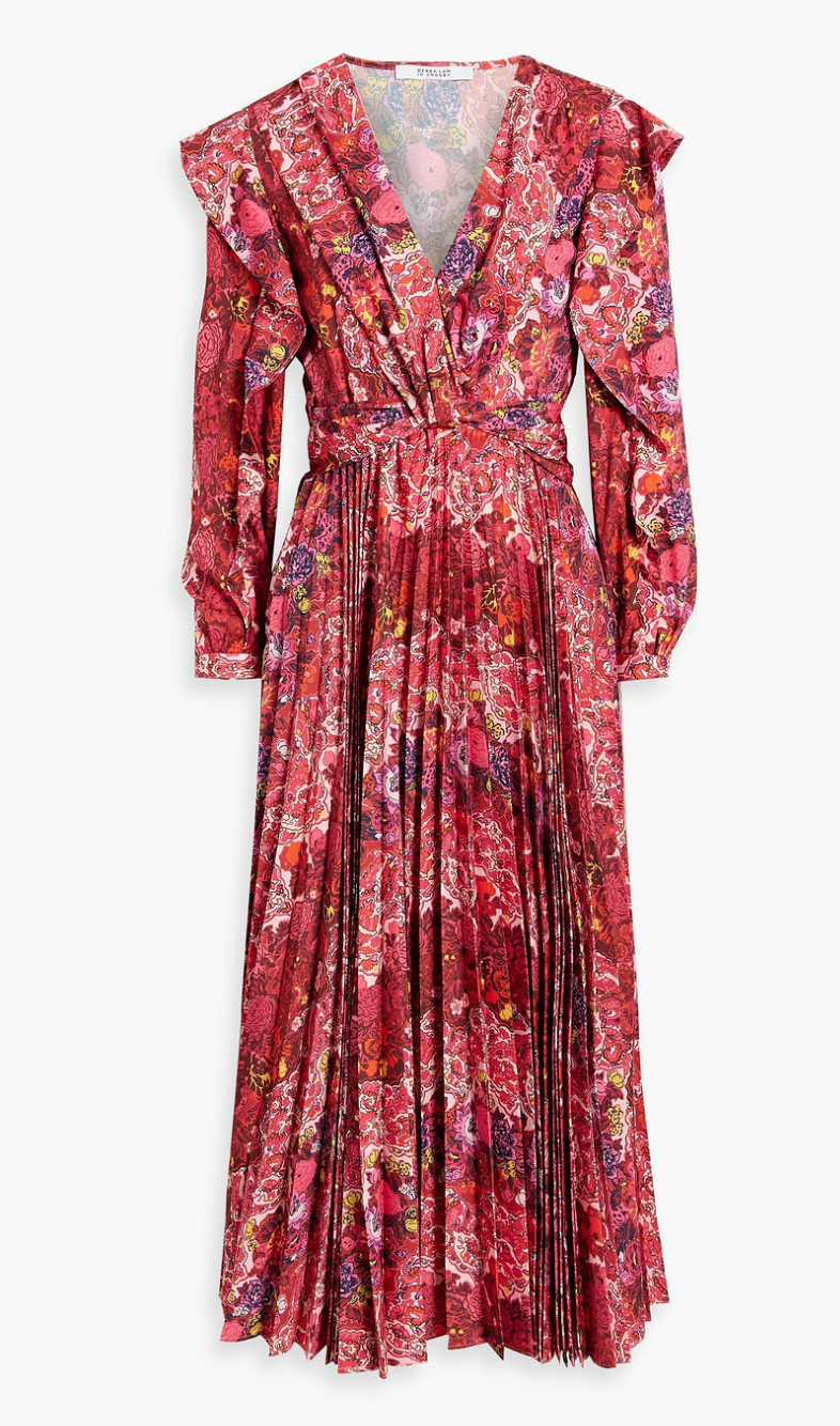 Derek Lam 10 Crosby Chrishelle Pleated Midi Dress size 0