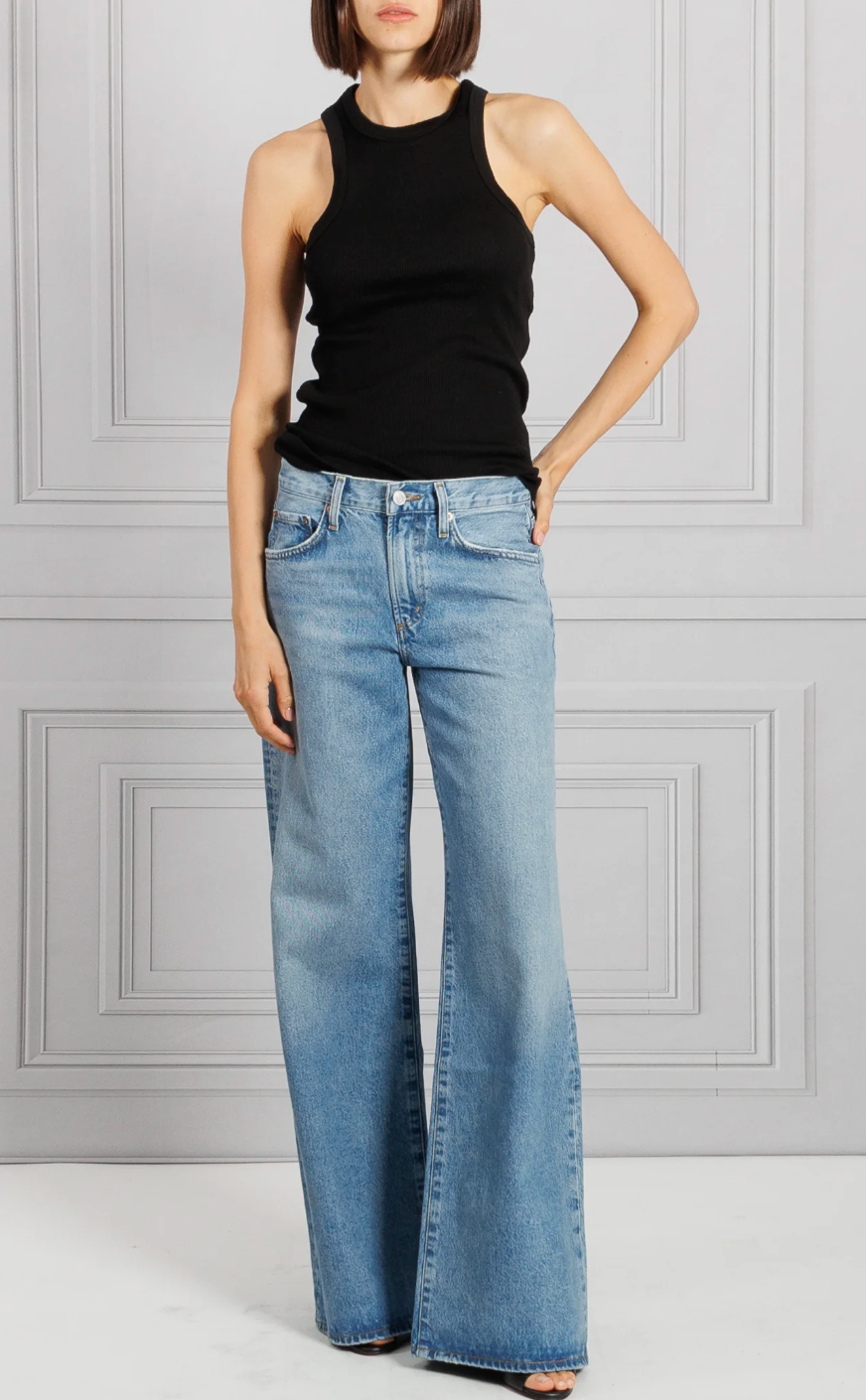 Agolde Clara Jeans Low Rise Baggy Jeans Signal Wash size 29