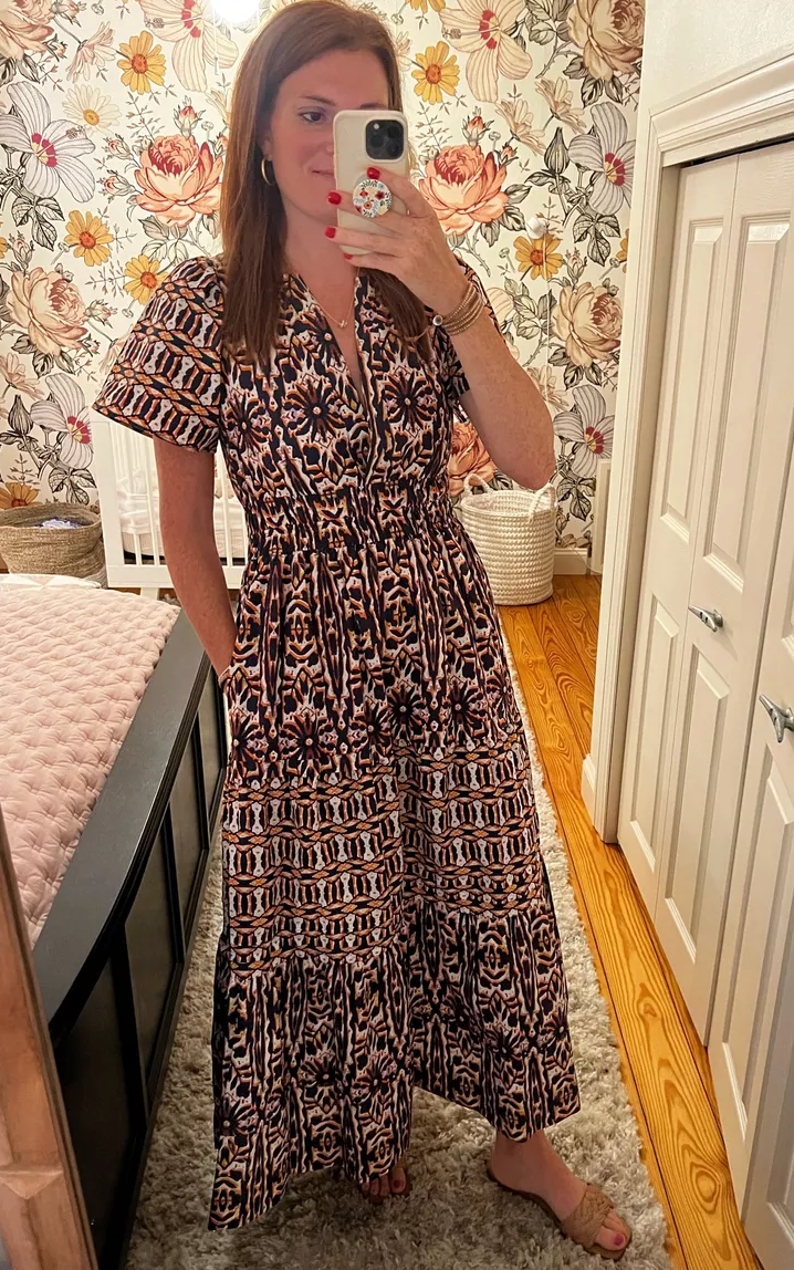 Anthropologie Maeve Somerset in Floral Aztek size S
