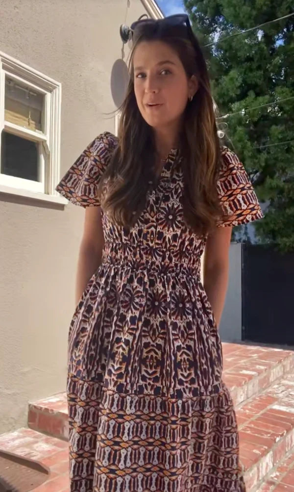 Anthropologie Maeve Somerset in Floral Aztek size S
