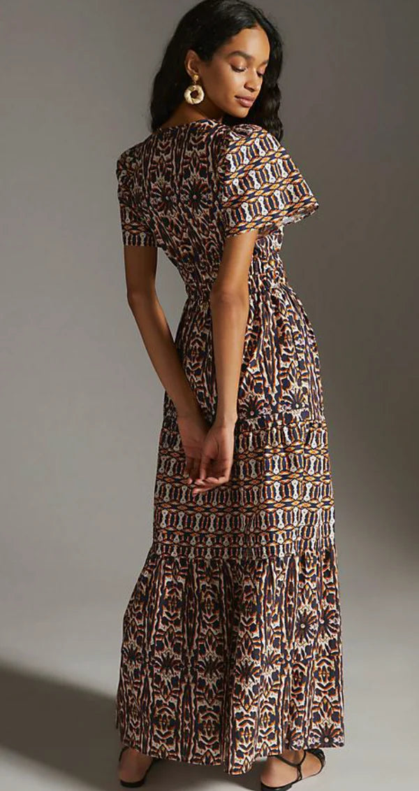 Anthropologie Maeve Somerset in Floral Aztek size S