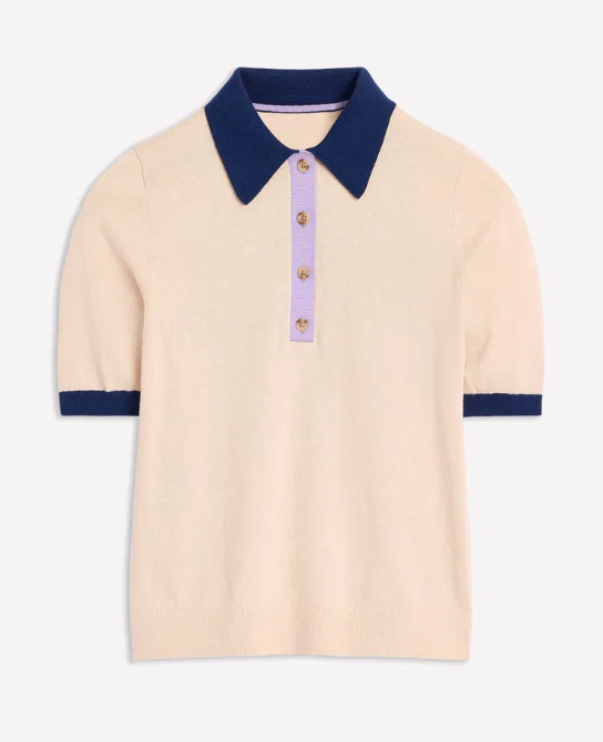 Boden Estelle Henley Knitted T-Shirt size M