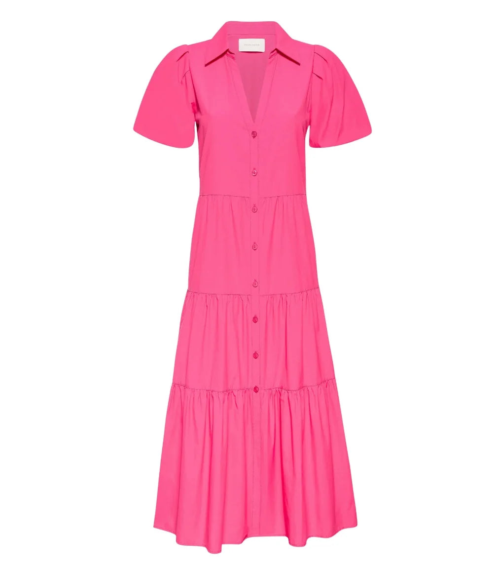 Brochu Walker Hot Pink Havana Midi Dress size XS