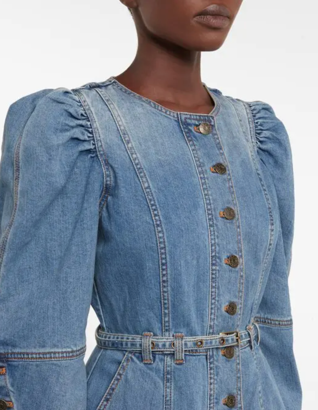 Ulla Johnson Starr Denim Midi Dress size 10