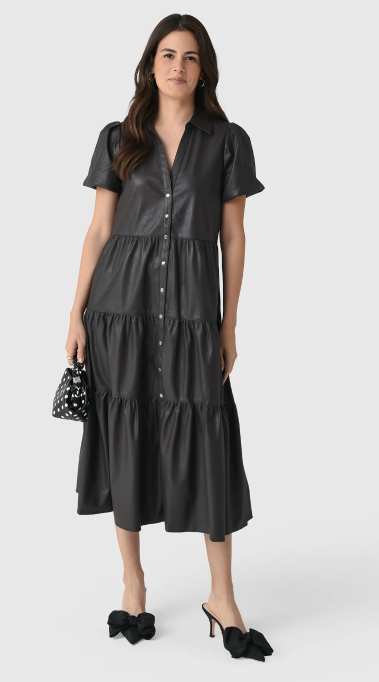 Brochu Walker The Havana Vegan Leather Dress size XS