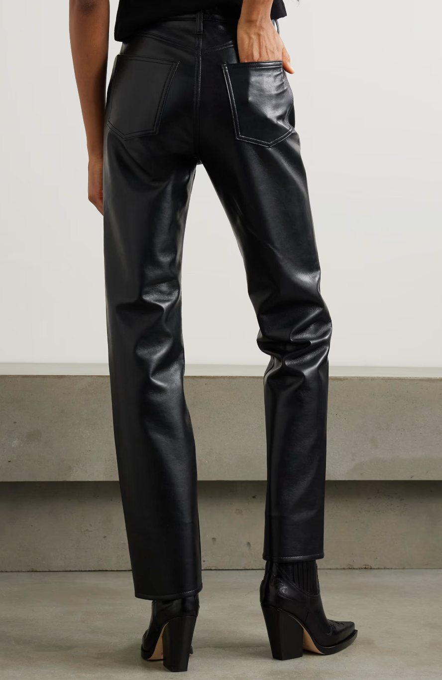 Agolde 90s Pinched Waist Recycled Leather Pants size 25