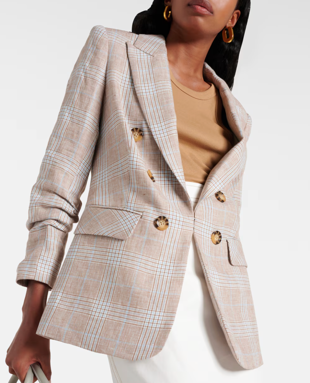 Veronica Beard Beacon Linen Plaid Jacket size 2