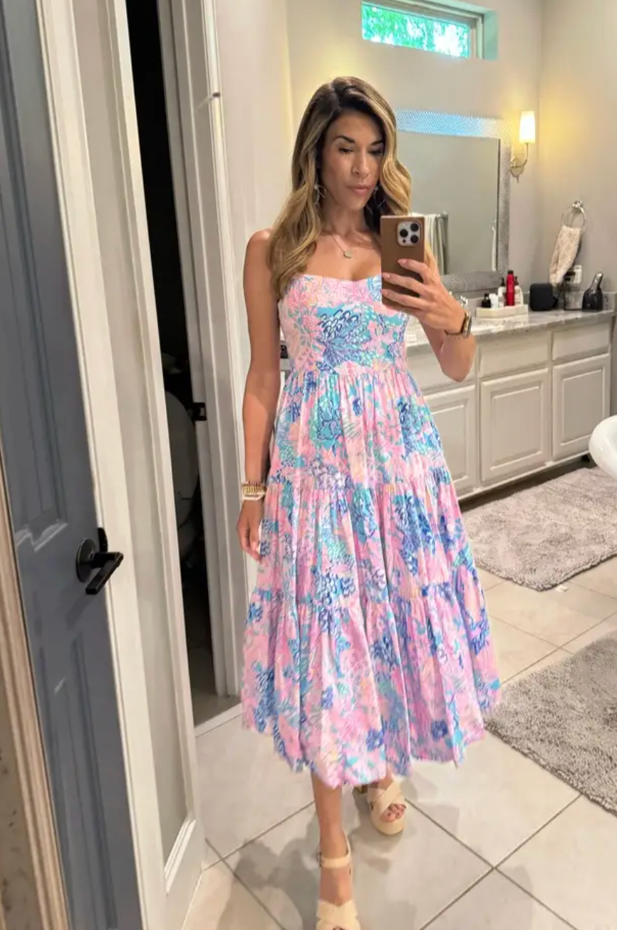 Lilly Pulitzer Edith Soiree Midi Dress size 8