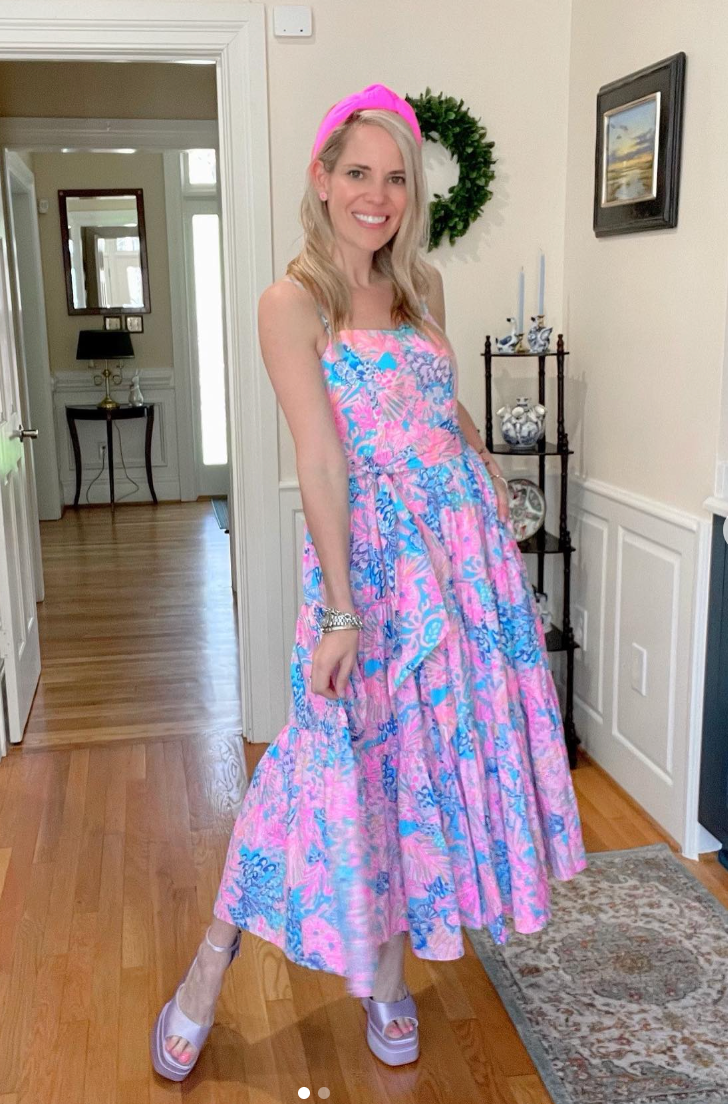 Lilly Pulitzer Edith Soiree Midi Dress size 8