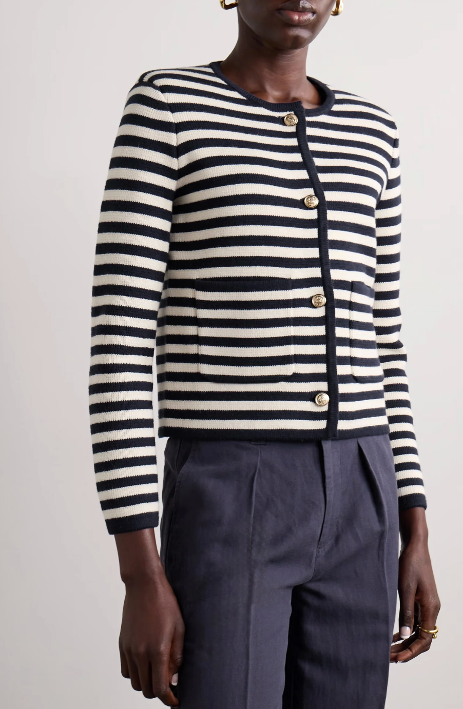 Alex Mill Paris Striped Sweater Jacket size XS