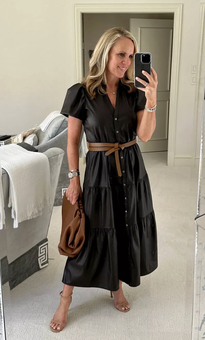 Brochu Walker The Havana Vegan Leather Dress size M